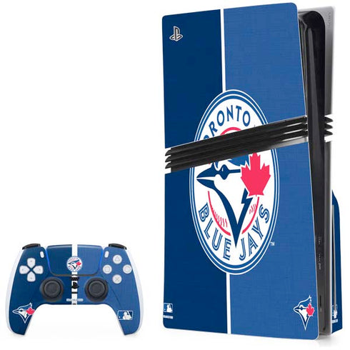 MLB Toronto Blue Jays Split PS5 Pro Disk Bundle Skin