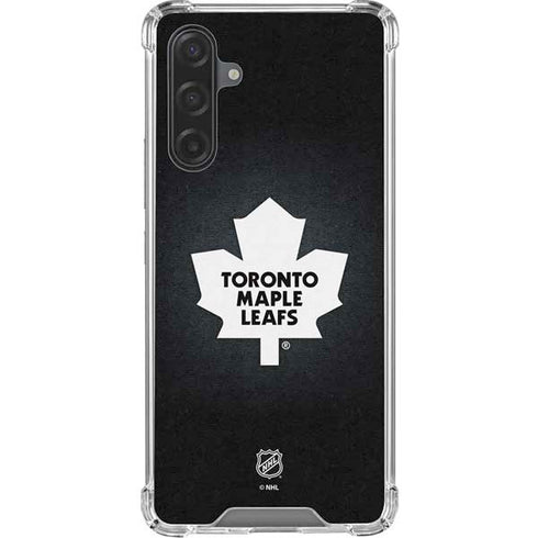 NHL Toronto Maple Leafs Black Background Galaxy A17 Clear Case