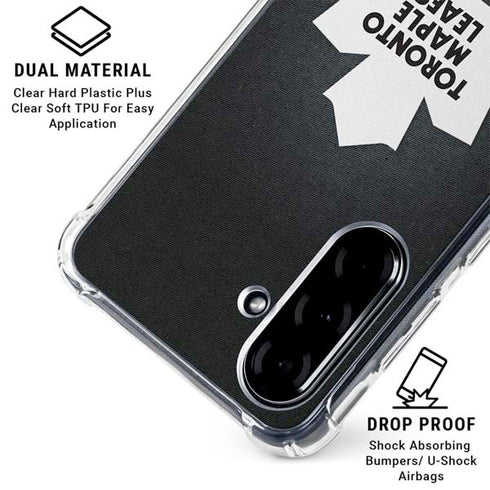NHL Toronto Maple Leafs Black Background Galaxy A36 5G Clear Case