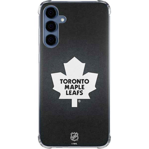 NHL Toronto Maple Leafs Black Background Galaxy A55 5G Clear Case