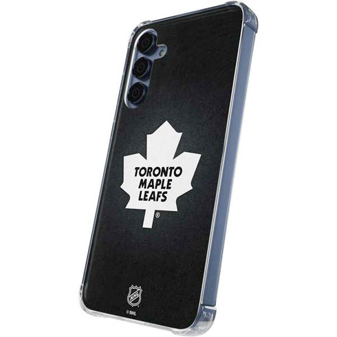 NHL Toronto Maple Leafs Black Background Galaxy A55 5G Clear Case
