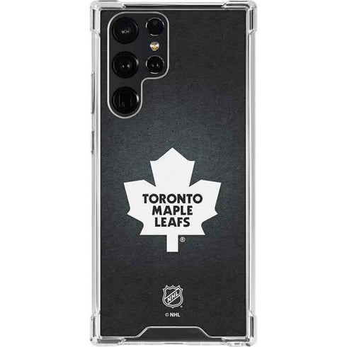 NHL Toronto Maple Leafs Black Background Galaxy S23 Ultra Clear Case