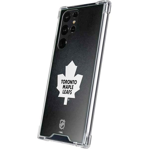NHL Toronto Maple Leafs Black Background Galaxy S23 Ultra Clear Case