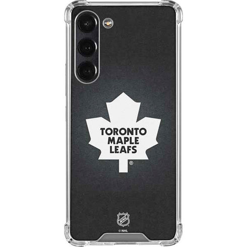 NHL Toronto Maple Leafs Black Background Galaxy S24 FE Clear Case
