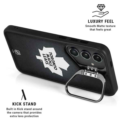 NHL Toronto Maple Leafs Black Background Galaxy S25 Plus Kickstand Case