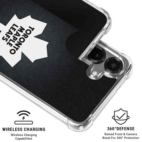 NHL Toronto Maple Leafs Black Background Galaxy S26 Clear Case