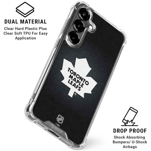 NHL Toronto Maple Leafs Black Background Galaxy S26 Clear Case
