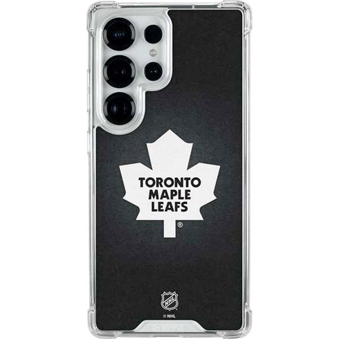 NHL Toronto Maple Leafs Black Background Galaxy S26 Ultra Clear Case