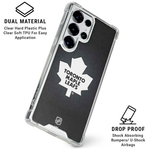NHL Toronto Maple Leafs Black Background Galaxy S26 Ultra Clear Case