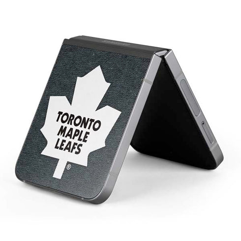 NHL Toronto Maple Leafs Black Background Galaxy Z Flip6 Skin