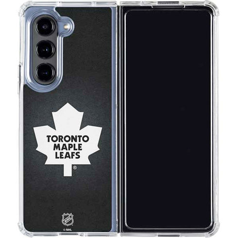 NHL Toronto Maple Leafs Black Background Galaxy Z Fold5 5G Clear Case