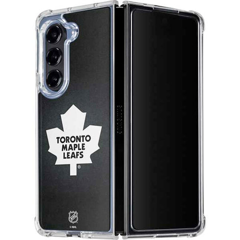 NHL Toronto Maple Leafs Black Background Galaxy Z Fold5 5G Clear Case