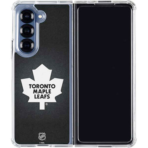 NHL Toronto Maple Leafs Black Background Galaxy Z Fold6 Clear Case
