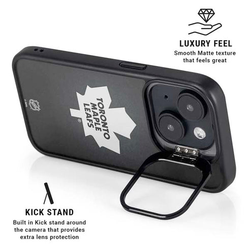 NHL Toronto Maple Leafs Black Background iPhone 14 Plus Kickstand Case
