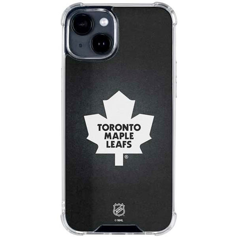 NHL Toronto Maple Leafs Black Background iPhone 15 Clear Case