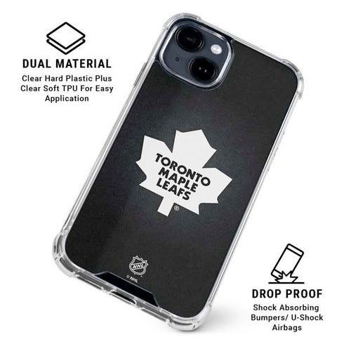 NHL Toronto Maple Leafs Black Background iPhone 15 Clear Case