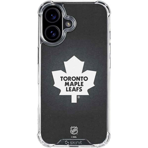 NHL Toronto Maple Leafs Black Background iPhone 16 Clear Case