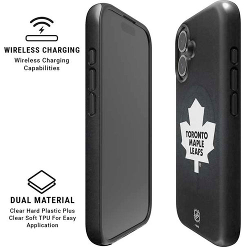 NHL Toronto Maple Leafs Black Background iPhone 16 Magsafe Impact Case