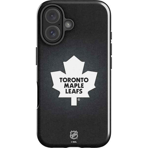 NHL Toronto Maple Leafs Black Background iPhone 16 Plus Impact Case
