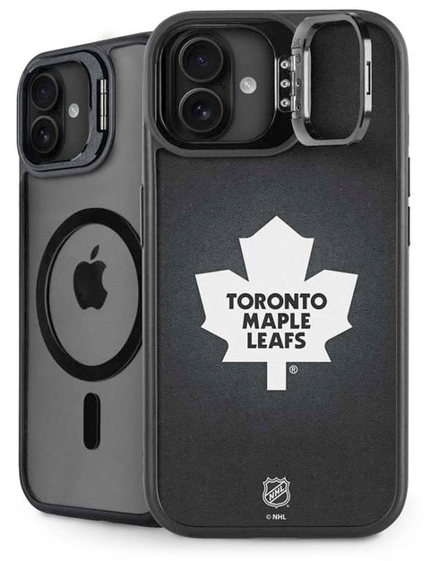 NHL Toronto Maple Leafs Black Background iPhone 16 Plus Kickstand Case