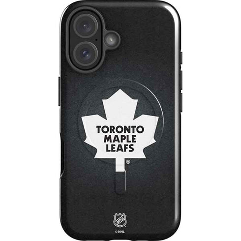 NHL Toronto Maple Leafs Black Background iPhone 16 Plus Magsafe Impact Case