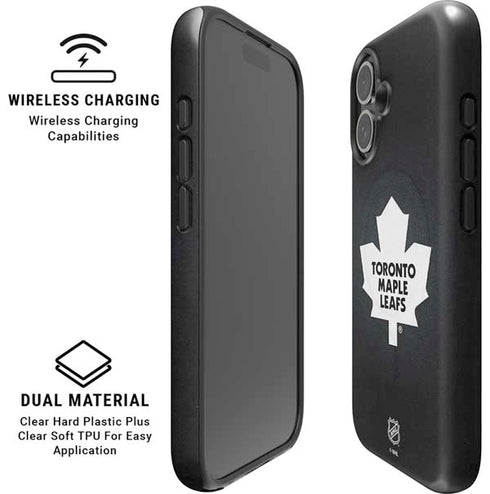 NHL Toronto Maple Leafs Black Background iPhone 16 Plus Magsafe Impact Case