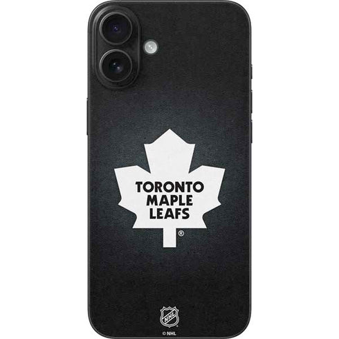 NHL Toronto Maple Leafs Black Background iPhone 16 Plus Skin