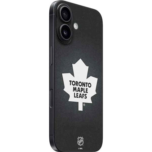 NHL Toronto Maple Leafs Black Background iPhone 16 Plus Skin