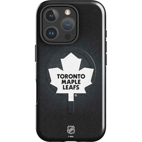 NHL Toronto Maple Leafs Black Background iPhone 16 Pro Magsafe Impact Case