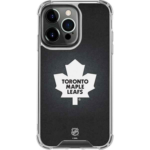 NHL Toronto Maple Leafs Black Background iPhone 16 Pro Max Clear Case