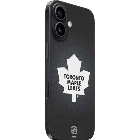 NHL Toronto Maple Leafs Black Background iPhone 16 Skin