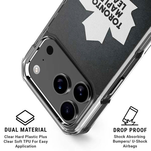 NHL Toronto Maple Leafs Black Background iPhone 18 Pro Clear Case