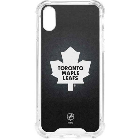 NHL Toronto Maple Leafs Black Background iPhone XS Clear Case