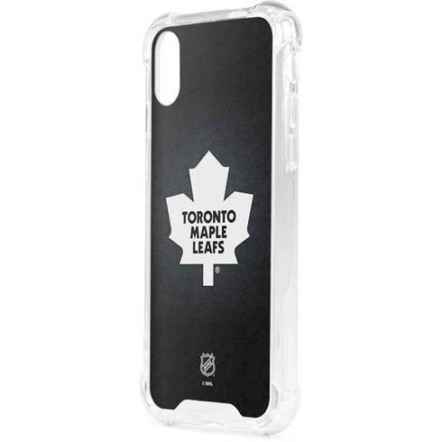 NHL Toronto Maple Leafs Black Background iPhone XS Clear Case