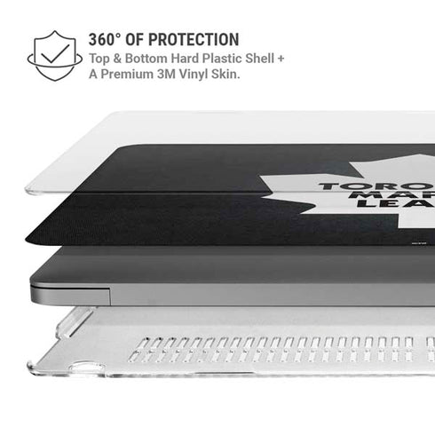 NHL Toronto Maple Leafs Black Background MacBook Pro 14in (2021-24) Case plus Skin