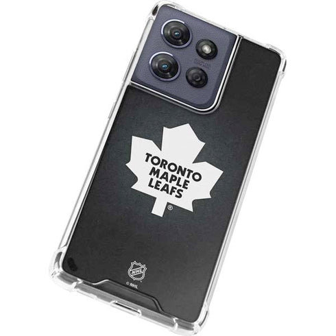 NHL Toronto Maple Leafs Black Background Moto G 5G (2025) Clear Case
