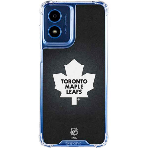 NHL Toronto Maple Leafs Black Background Moto G 5G (2024) Clear Case