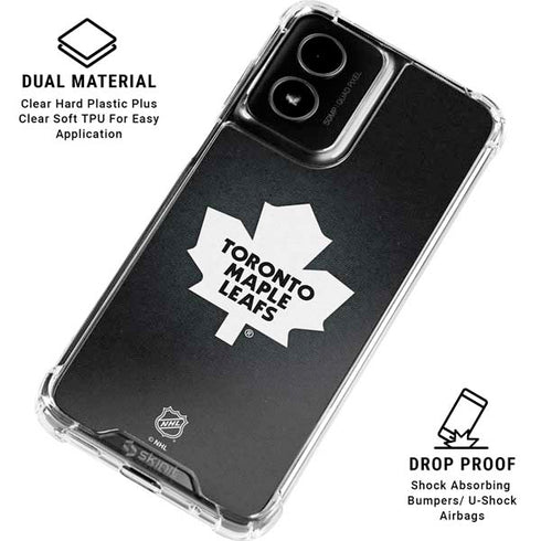 NHL Toronto Maple Leafs Black Background Moto G Power 5G (2024) Clear Case