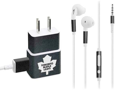 NHL Toronto Maple Leafs Black Background Phone Charger Skin