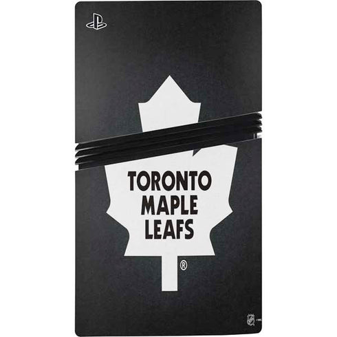 NHL Toronto Maple Leafs Black Background PS5 Pro Console Skin