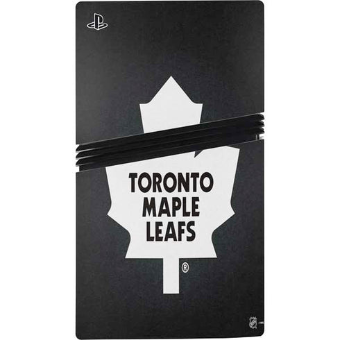 NHL Toronto Maple Leafs Black Background PS5 Pro Disk Bundle Skin
