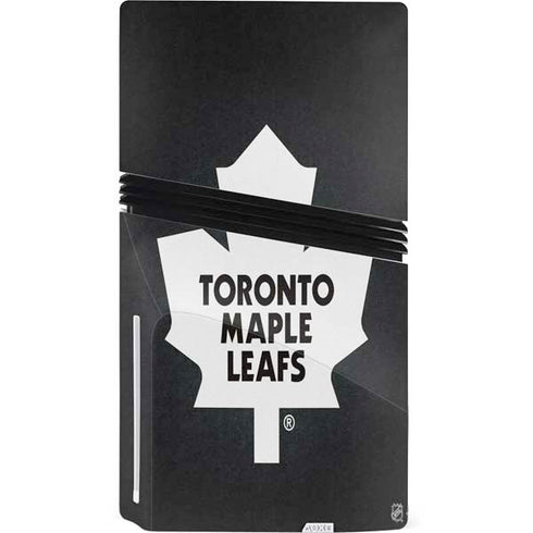 NHL Toronto Maple Leafs Black Background PS5 Pro Disk Bundle Skin
