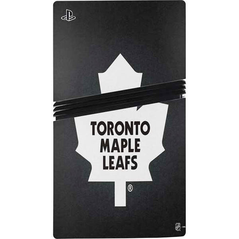 NHL Toronto Maple Leafs Black Background PS5 Pro Disk Console Skin