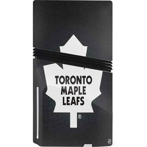 NHL Toronto Maple Leafs Black Background PS5 Pro Disk Console Skin