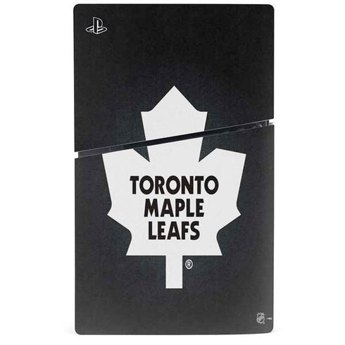 NHL Toronto Maple Leafs Black Background PS5 Slim Digital Edition Console Skin