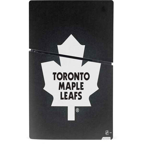 NHL Toronto Maple Leafs Black Background PS5 Slim Digital Edition Console Skin