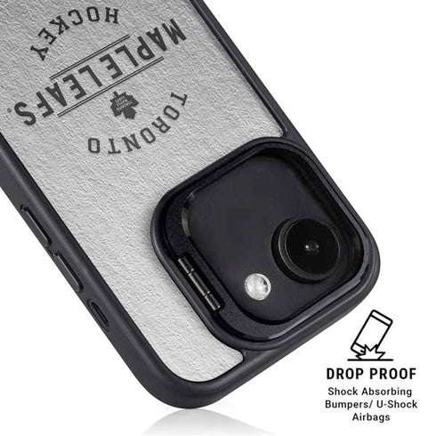 NHL Toronto Maple Leafs Black Text iPhone 16e Kickstand Case