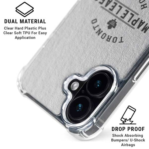 NHL Toronto Maple Leafs Black Text iPhone 17 Clear Case