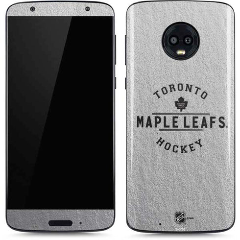 NHL Toronto Maple Leafs Black Text Moto G6 Skin