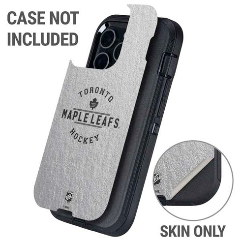 NHL Toronto Maple Leafs Black Text Otterbox Defender iPhone Skin